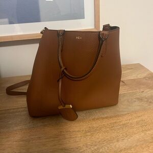 Brown Leather Ralph Lauren Bucket Bag
